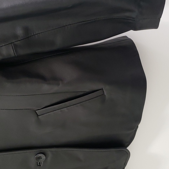 Wilsons Womens Pelle Studio Super Soft Black Leather 3 Button Jacket - Picture 3 of 12